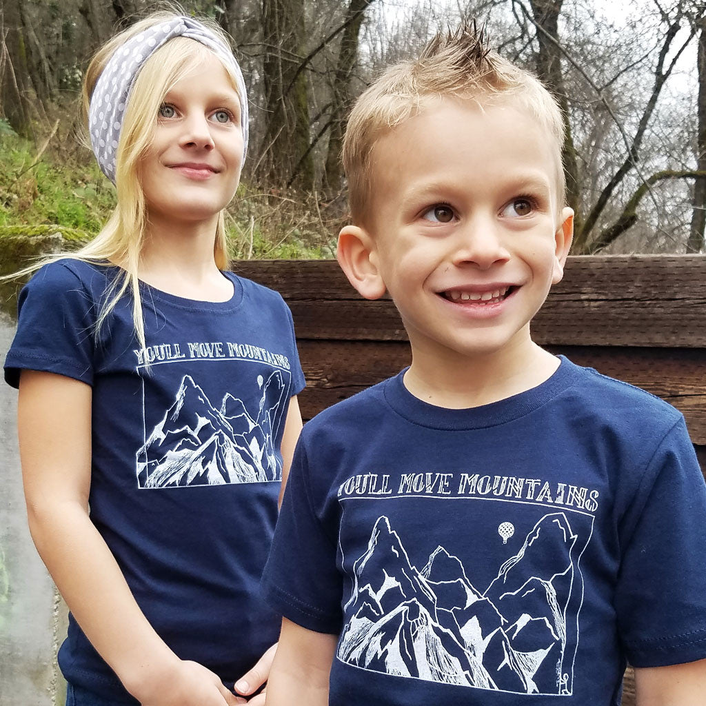YOU'LL Move MOUNTAINS | boys tshirt | navy