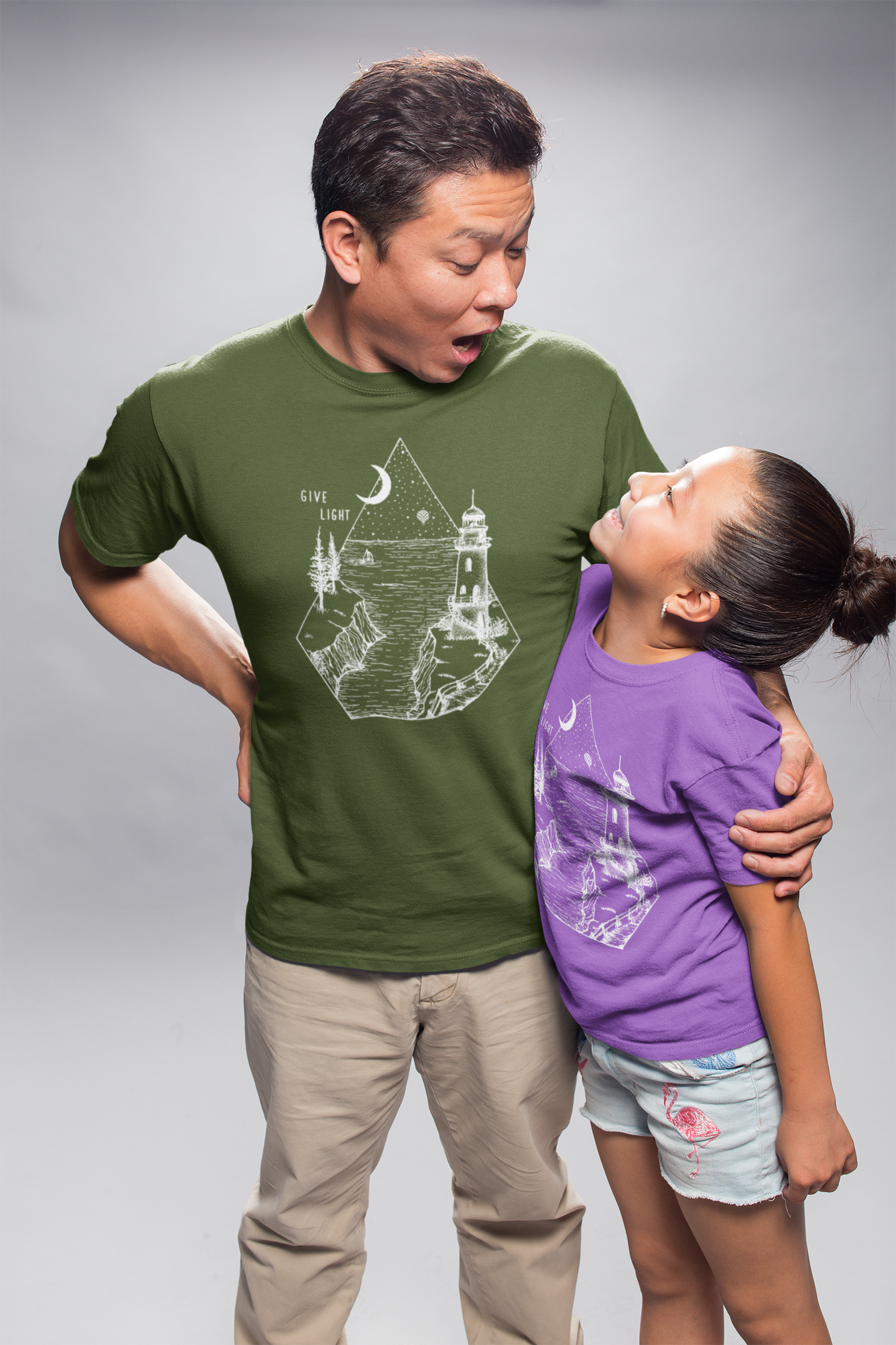 GIVE LIGHT | unisex tshirt | military green